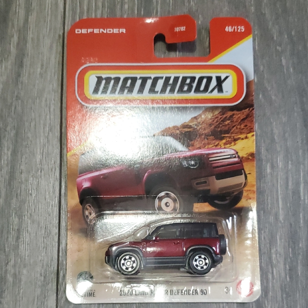 Matchbox Maroon 2020 Land Rover Defender 90 SUV Die-Cast Vehicle Car